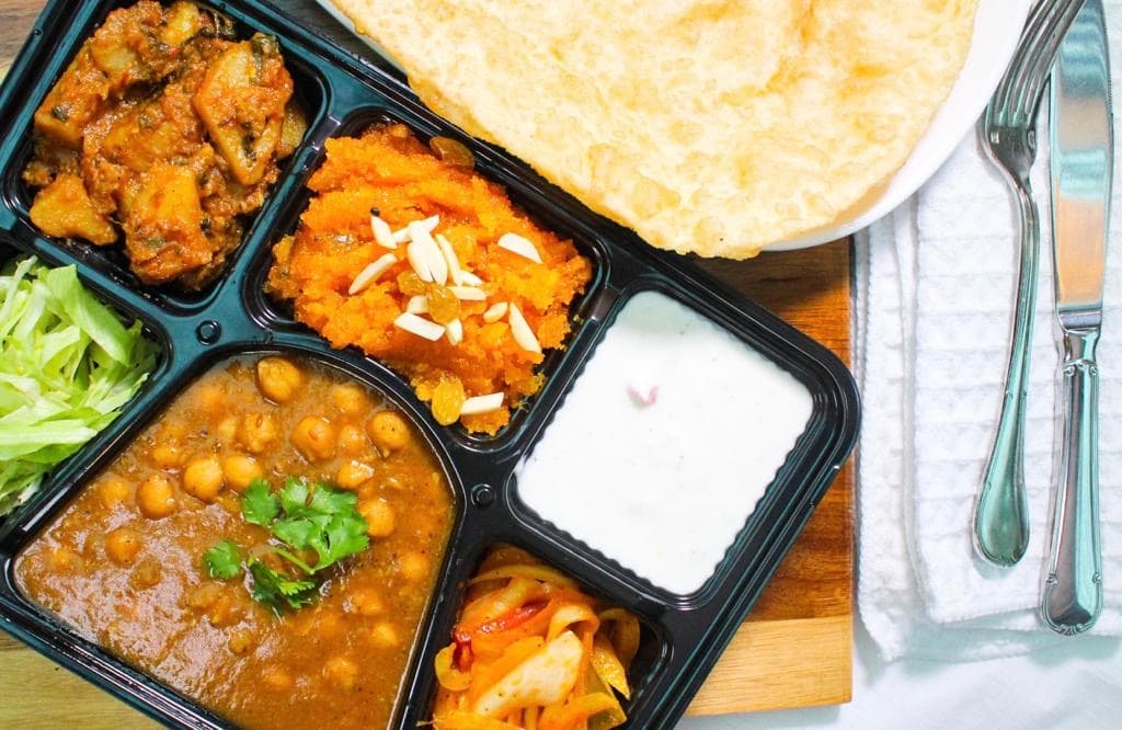 Vegetarian thali platter